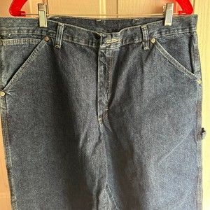 NWT Wrangler Carpenter Denim Blue Jeans Men's 36x30 NEW